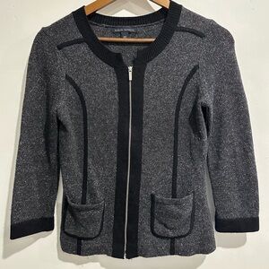 BANANA REPUBLIC Wool and Silk Blend Zip Up Sweater Size‎ S